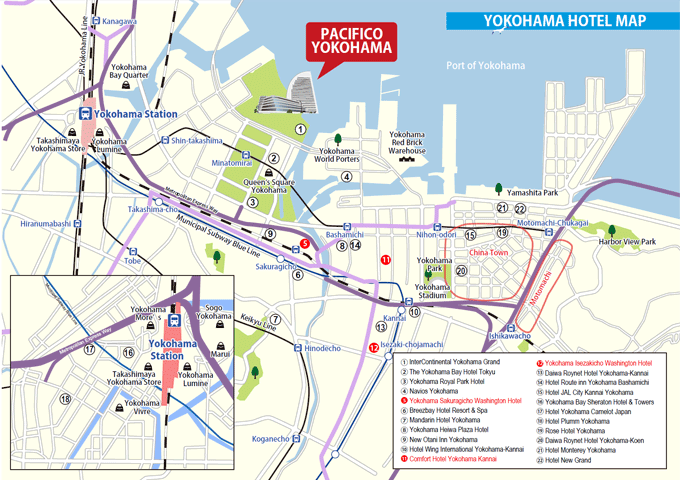 YOKOHAMA HOTEL MAP