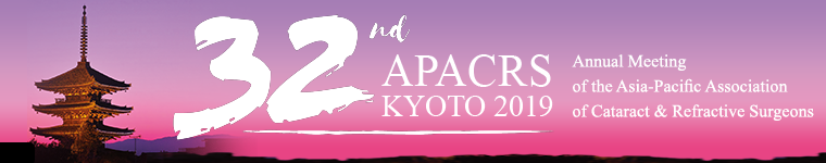 32nd APACRS KYOTO2019 Annual Meeing of the Asia-Pacific Association of Cataract & Refractive Surgeons