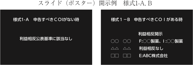 ポスター開示例　様式1-A,B