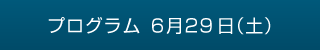 プログラム　6月29日（土）