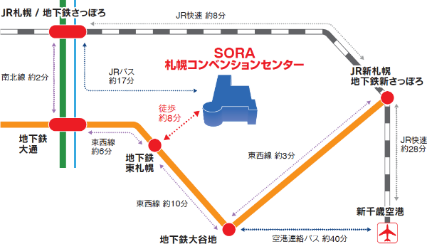 札幌コンベンションセンター 交通案内図