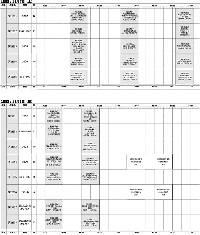 実技部分日程表(PDF)