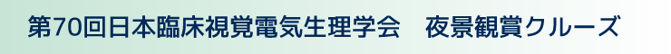 第70回日本臨床視覚電気生理学会　夜景観賞クルーズ