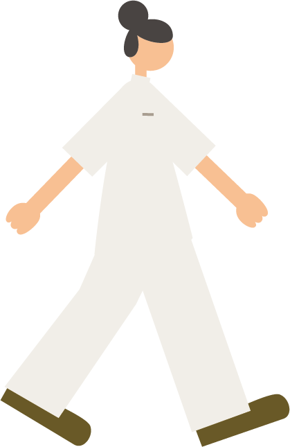 歩く人
