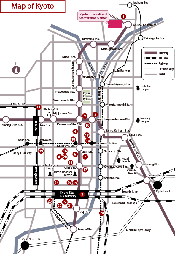 Map of Kyoto