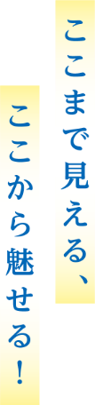 ここまで見える、ここから魅せる！