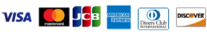 取り扱いクレジットカード：VISA / MASTER / JCB / AMEX / Diners /DISCOVER