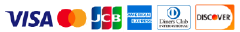VISA、Master、JCB、American Express、Diners、Discover