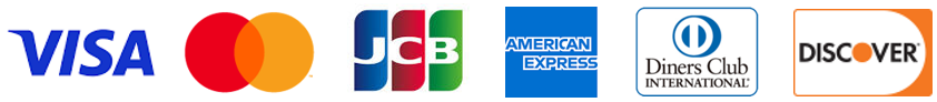 VISA / Master Card / JCB / American Express / Diners / Discover