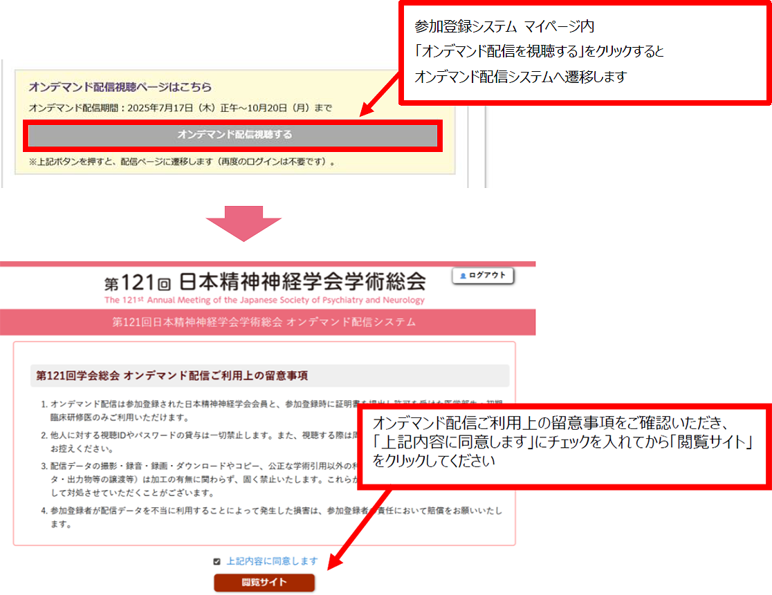 参加登録システムマイページ