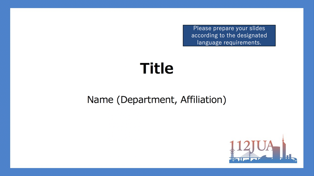 the slide template for disclosing conflicts of interest